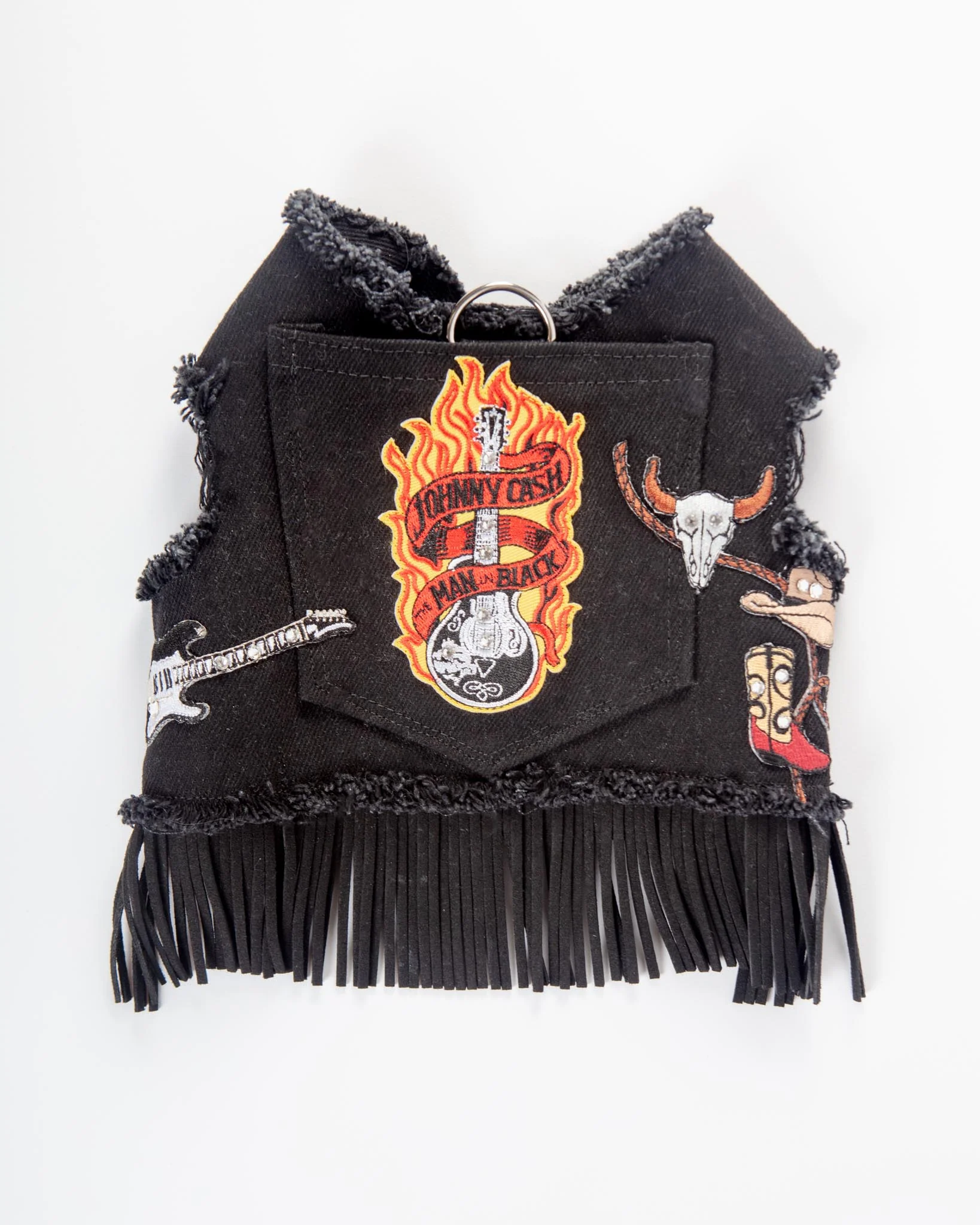 Black Denim Cowboy Dog Harness (Made in the USA) (FINAL SALE)
