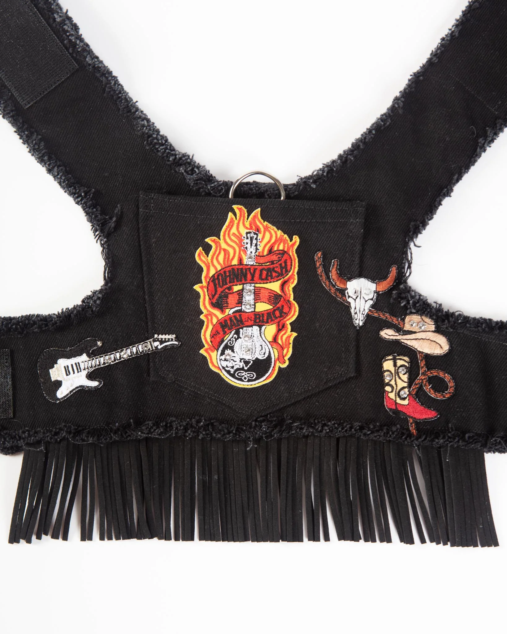 Black Denim Cowboy Dog Harness (Made in the USA) (FINAL SALE) - Image 3