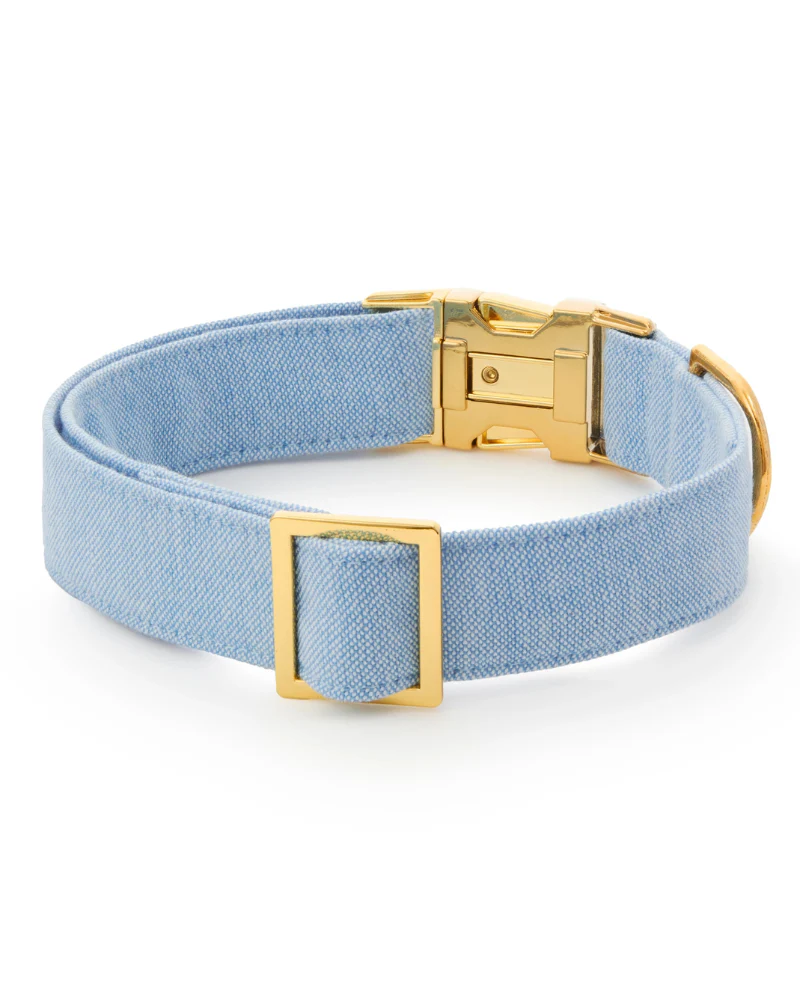 Blue Chambray Dog Collar (Made in the USA) - Image 2