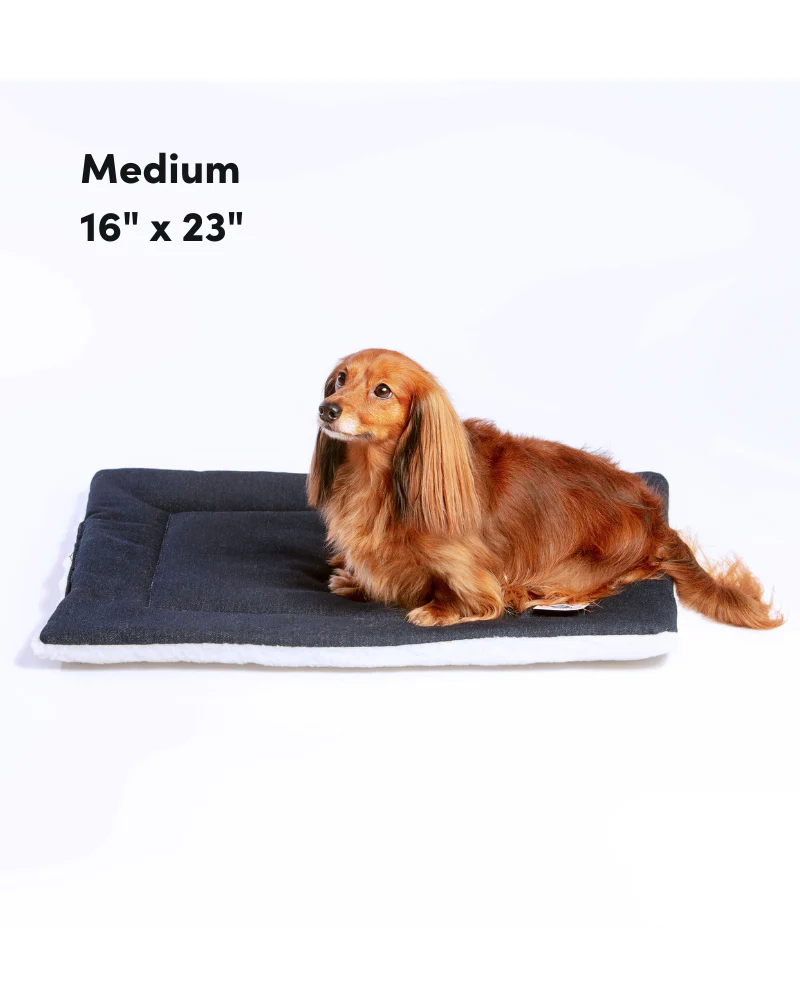 Blue Denim & Shearling Pet Napping Mat (Made in the USA) - Image 10