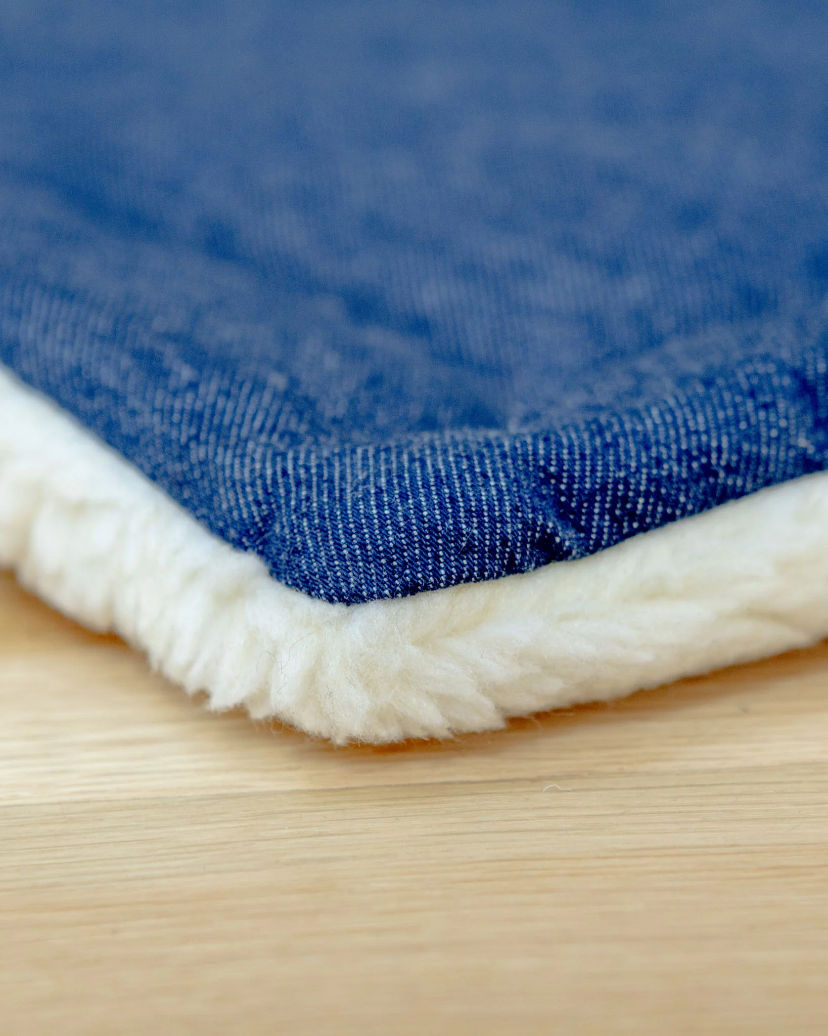 Blue Denim & Shearling Pet Napping Mat (Made in the USA) - Image 13