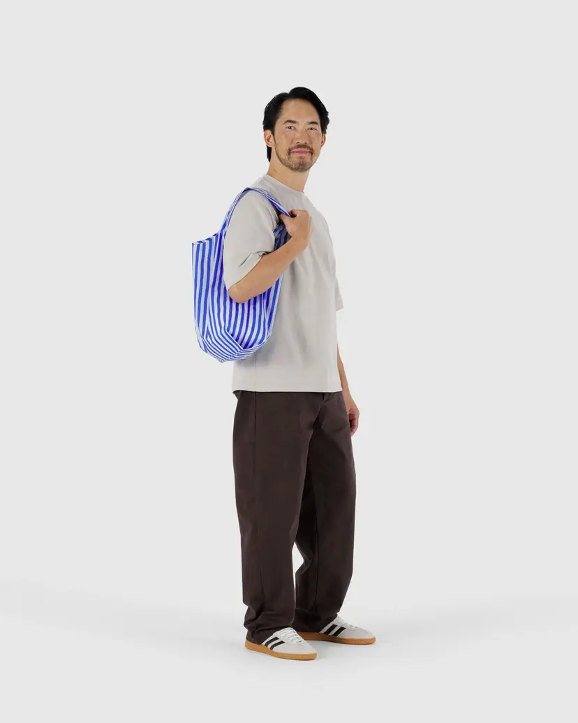 Blue Painted Stripe Standard Baggu - Image 2