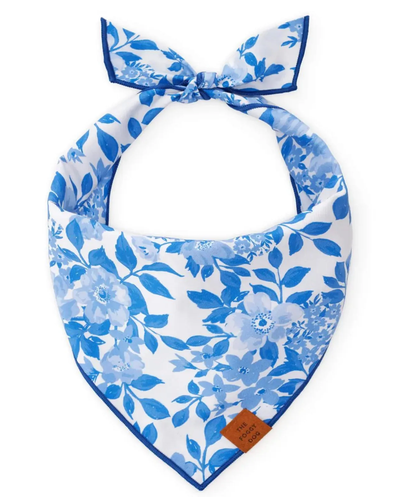 Blue Roses Spring Dog Bandana (Made in the USA) (FINAL SALE) - Image 2