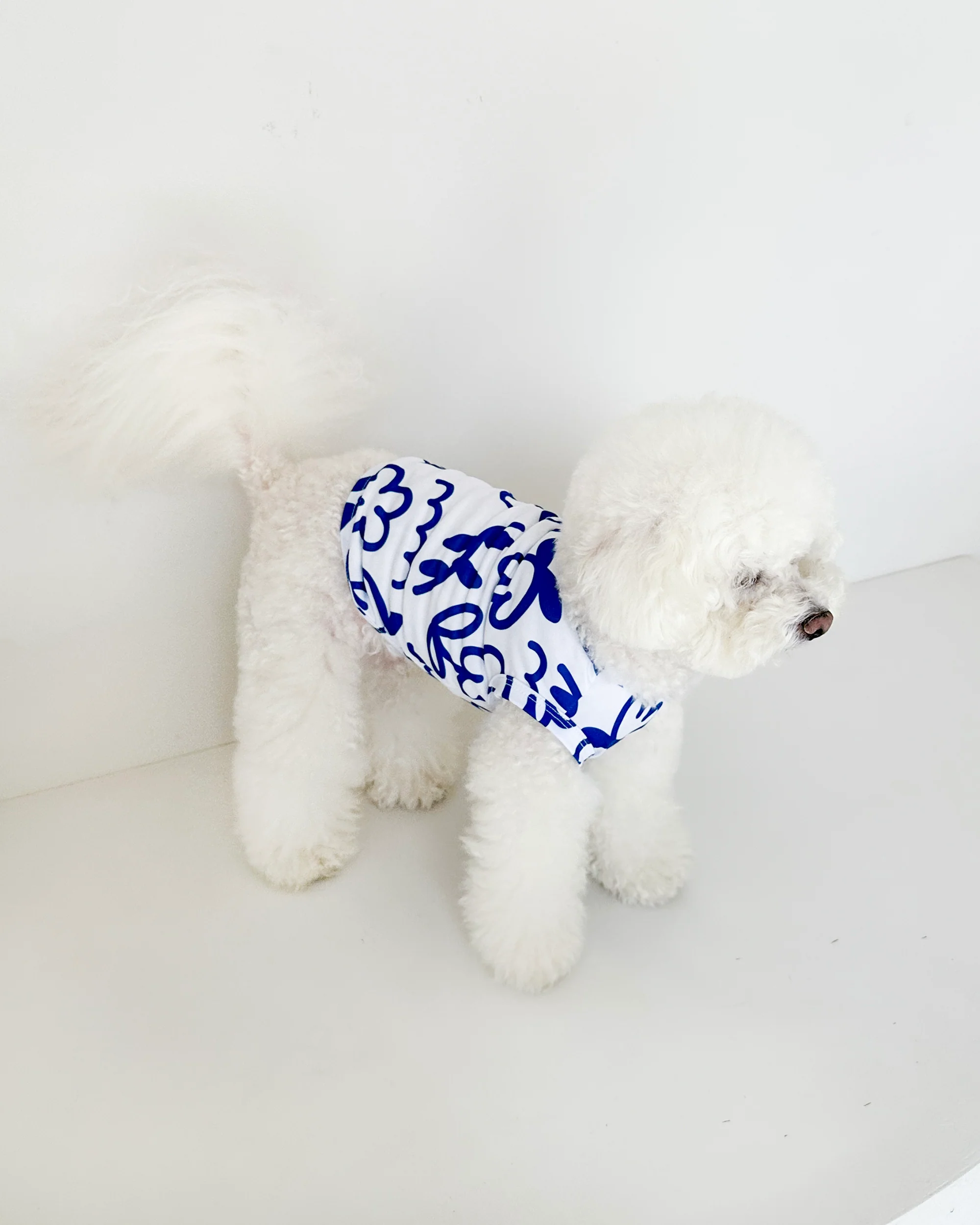 Blue Scribbles Cooling Dog Tee (FINAL SALE) - Image 6