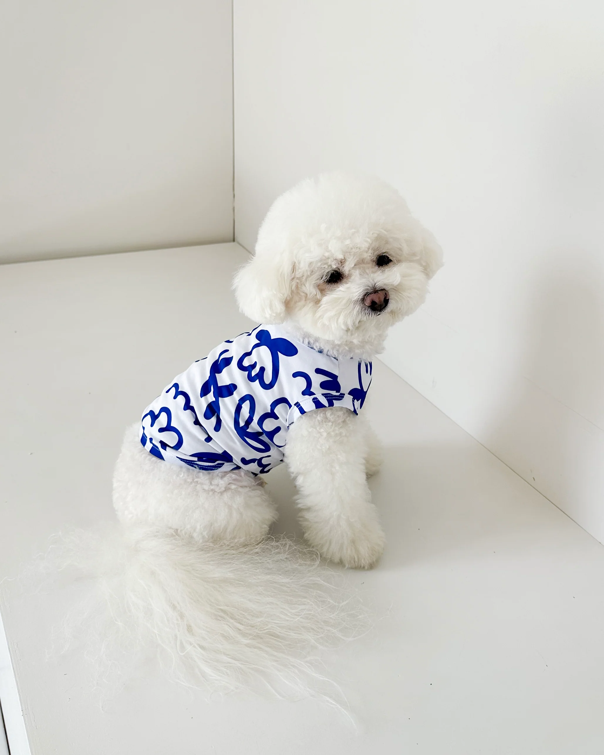 Blue Scribbles Cooling Dog Tee (FINAL SALE) - Image 8