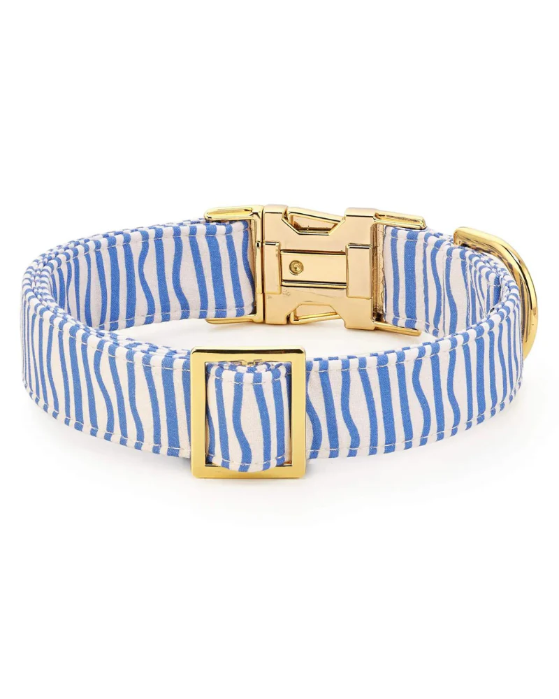 Blue Waves Dog Collar (Made in the USA) (FINAL SALE) - Image 3