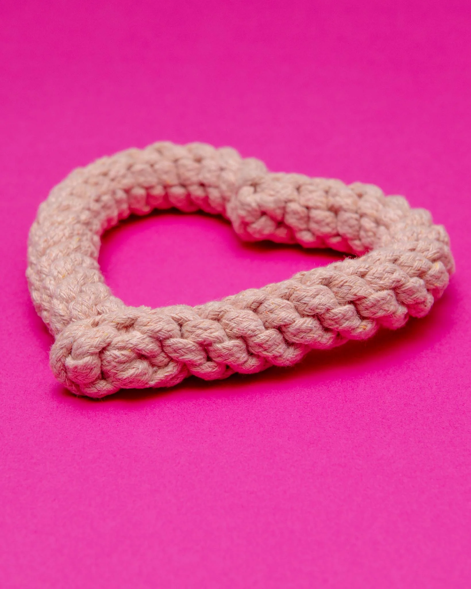 Blush Heart Dog Rope Toy - Image 2