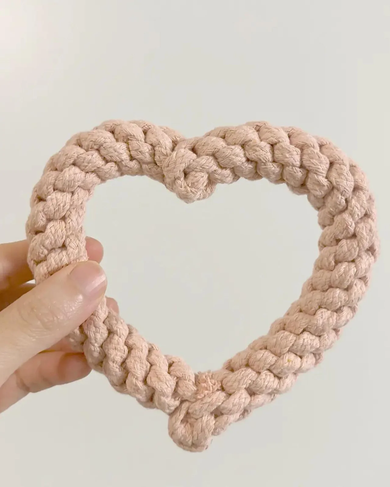 Blush Heart Dog Rope Toy - Image 3