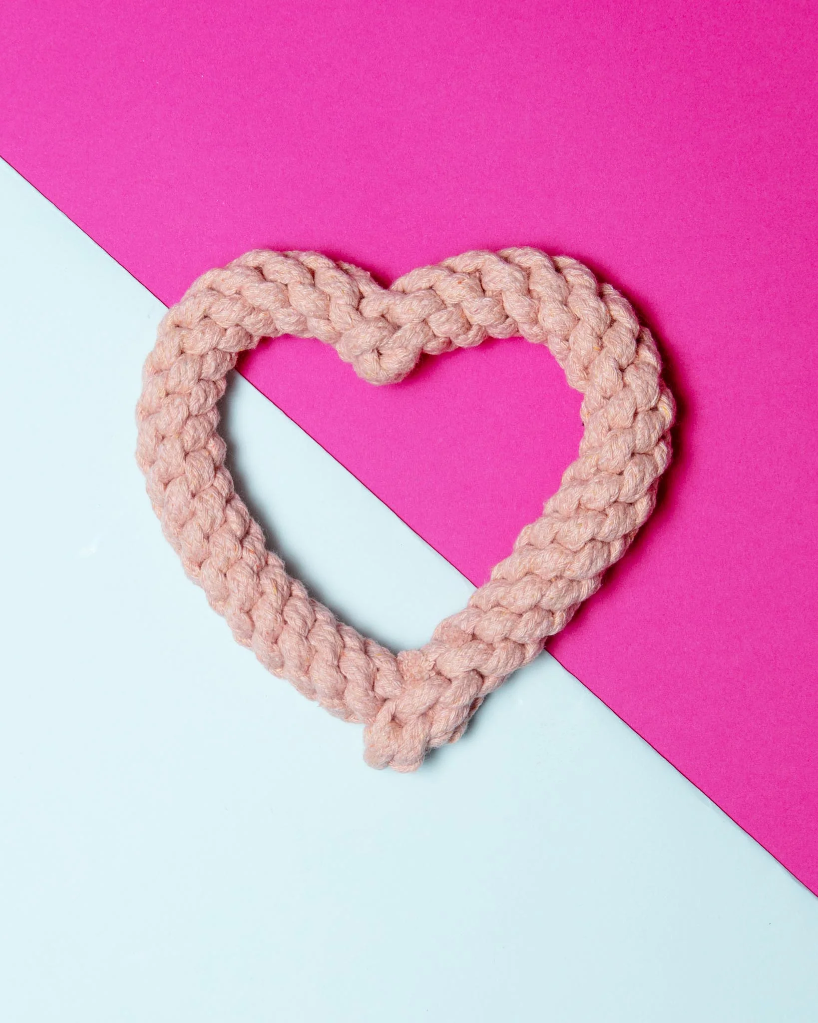 Blush Heart Dog Rope Toy - Image 4