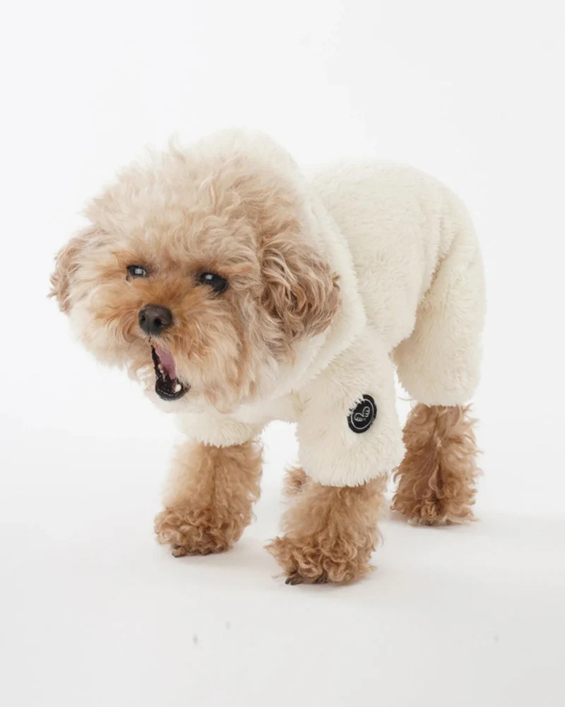 Boa Fleece Onesie for Dogs - Dachshund Fit (in Blue, Pink, Ivory, or Grey) (FINAL SALE) - Image 11