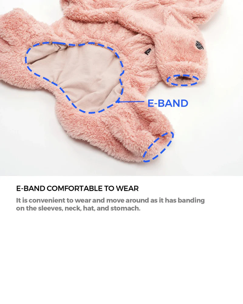 Boa Fleece Onesie for Dogs - Dachshund Fit (in Blue, Pink, Ivory, or Grey) (FINAL SALE) - Image 12