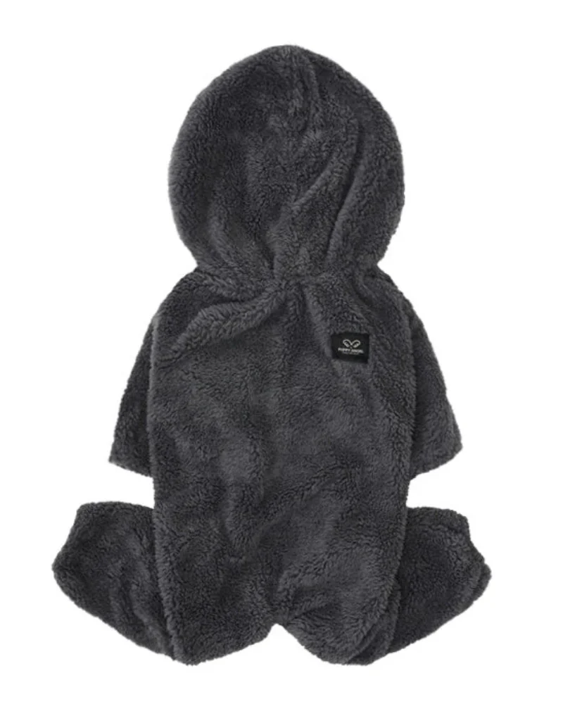 Boa Fleece Onesie for Dogs - Dachshund Fit (in Blue, Pink, Ivory, or Grey) (FINAL SALE) - Image 4