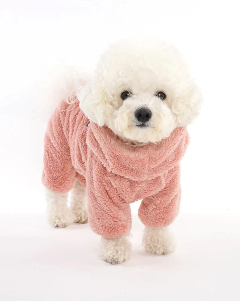 Boa Fleece Onesie for Dogs - Regular Fit (in Blue, Pink, Brown Ivory, or Grey) (FINAL SALE) - Image 22