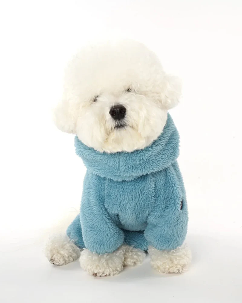 Boa Fleece Onesie for Dogs - Dachshund Fit (in Blue, Pink, Ivory, or Grey) (FINAL SALE) - Image 5