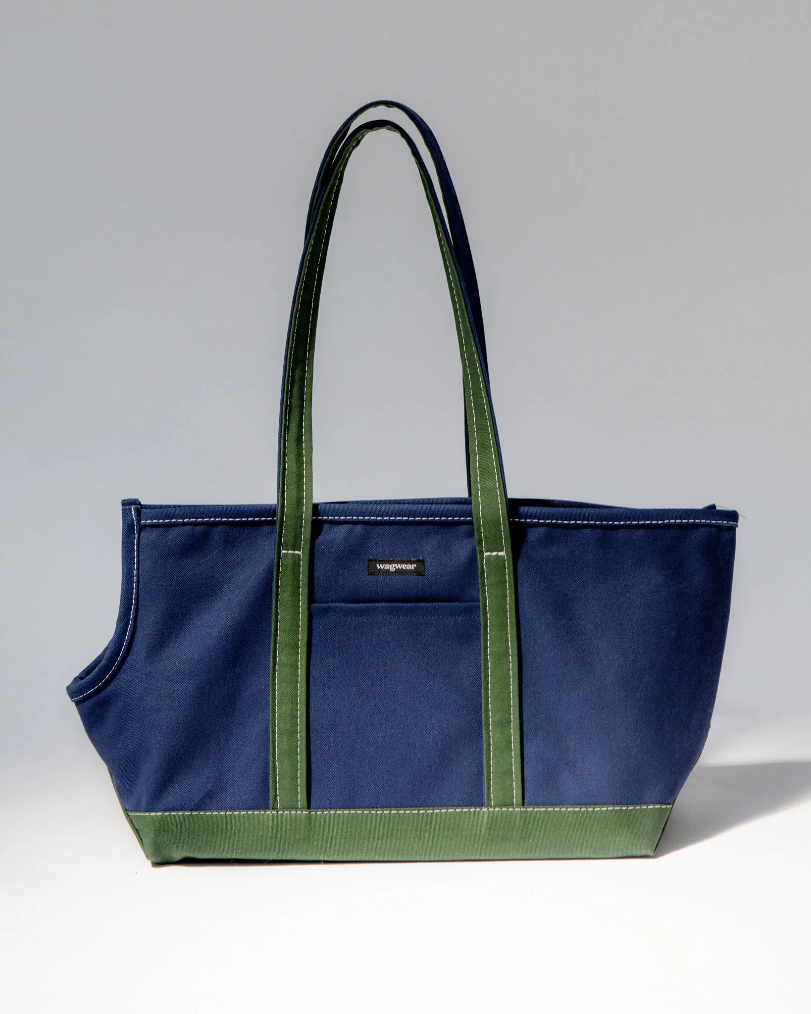 Boat Canvas Dog Tote in Navy and Olive (Dog & Co. Exclusive - Made in the USA) << FINAL SALE >> - Image 2
