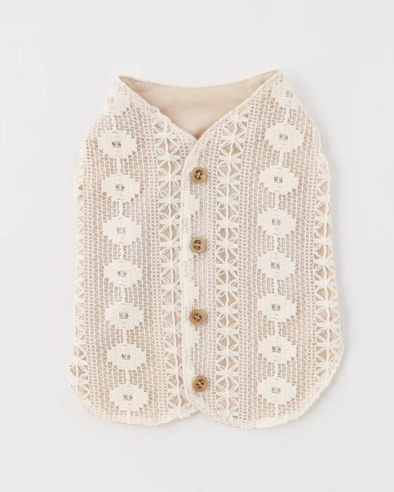 Boho Lace Dog Vest