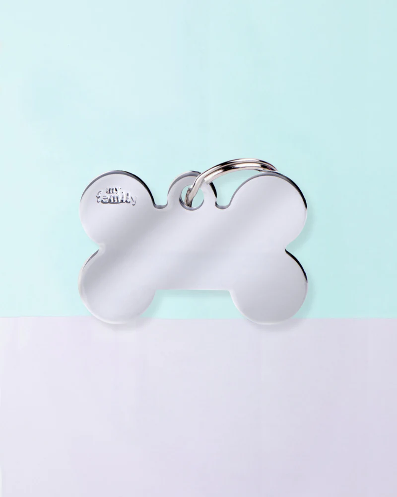 Bonne Bone in Chrome Custom Pet ID Tag