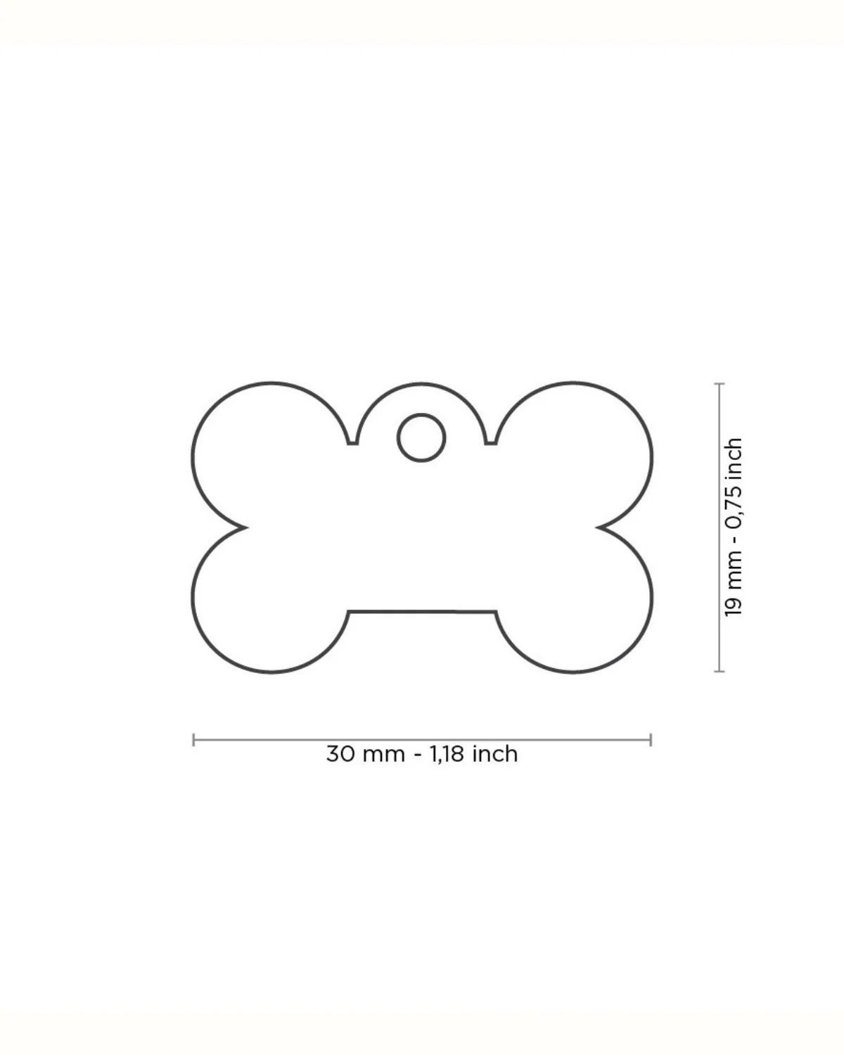 Bonne Bone in Chrome Custom Pet ID Tag - Image 2