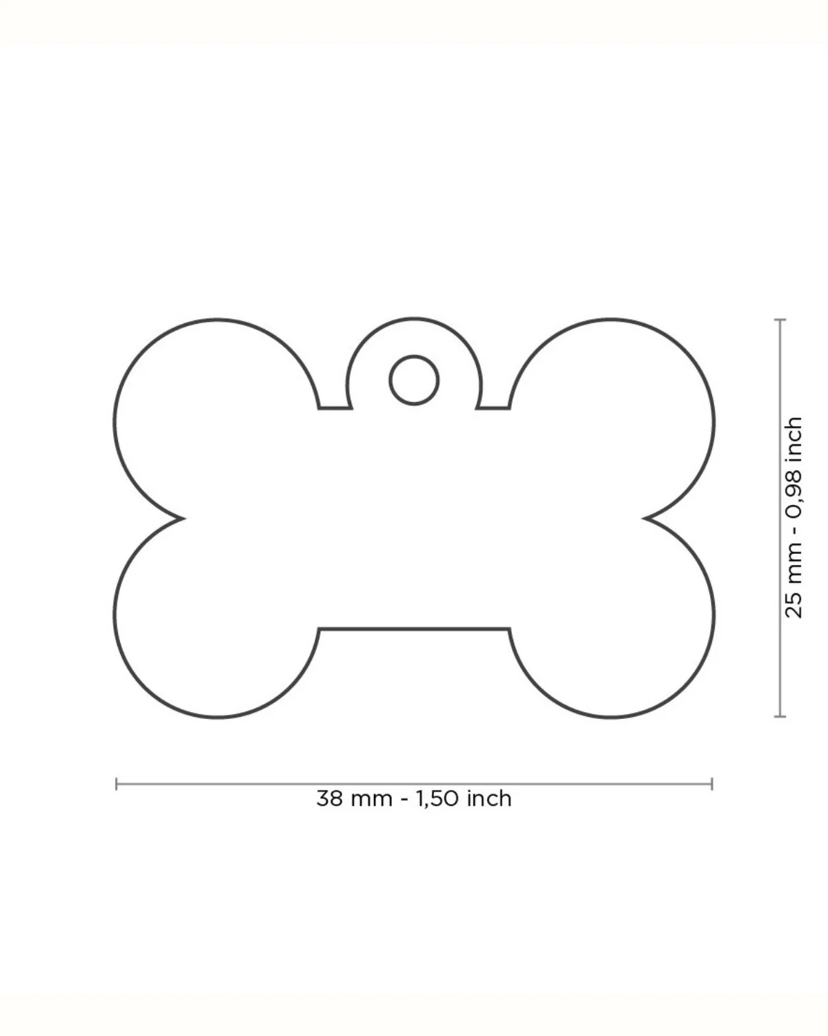 Bonne Bone in Chrome Custom Pet ID Tag - Image 3