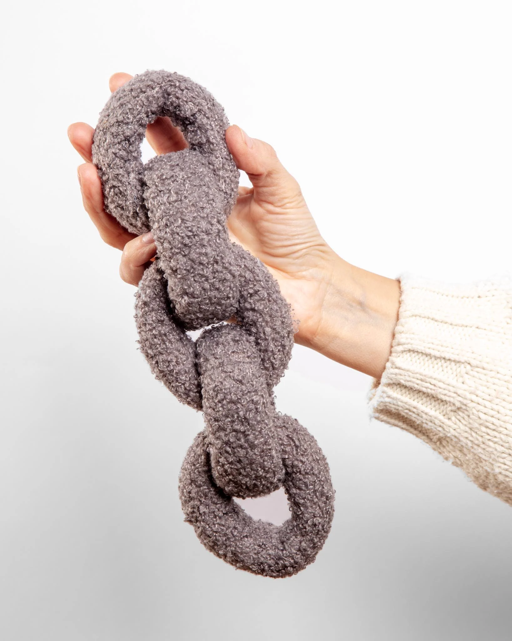 Boucle Many Links Squeaker-less Plush Dog Toy