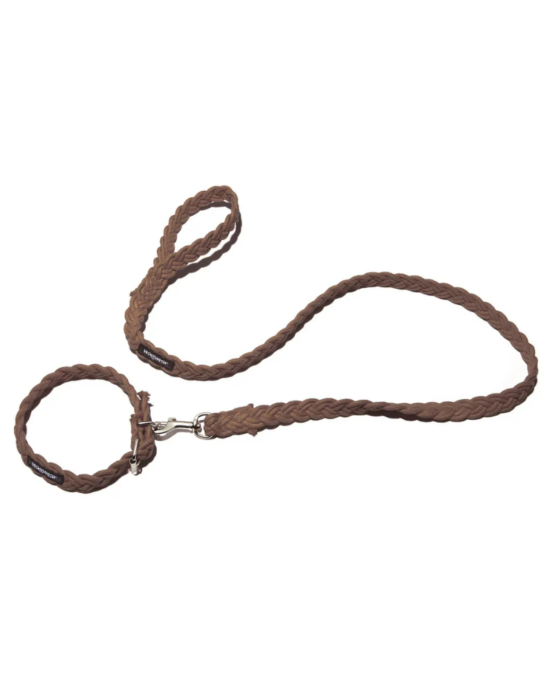 Braided Fisherman Dog Collar in Brown (Made in the USA) - Image 2