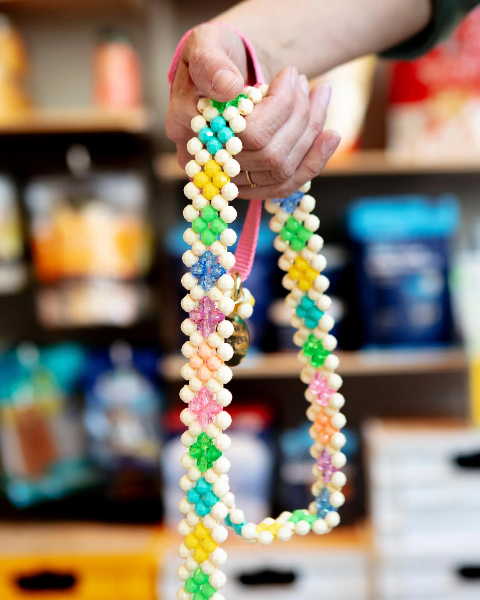 Broadway Beaded Dog Leash in Matinee (Made in the USA)
