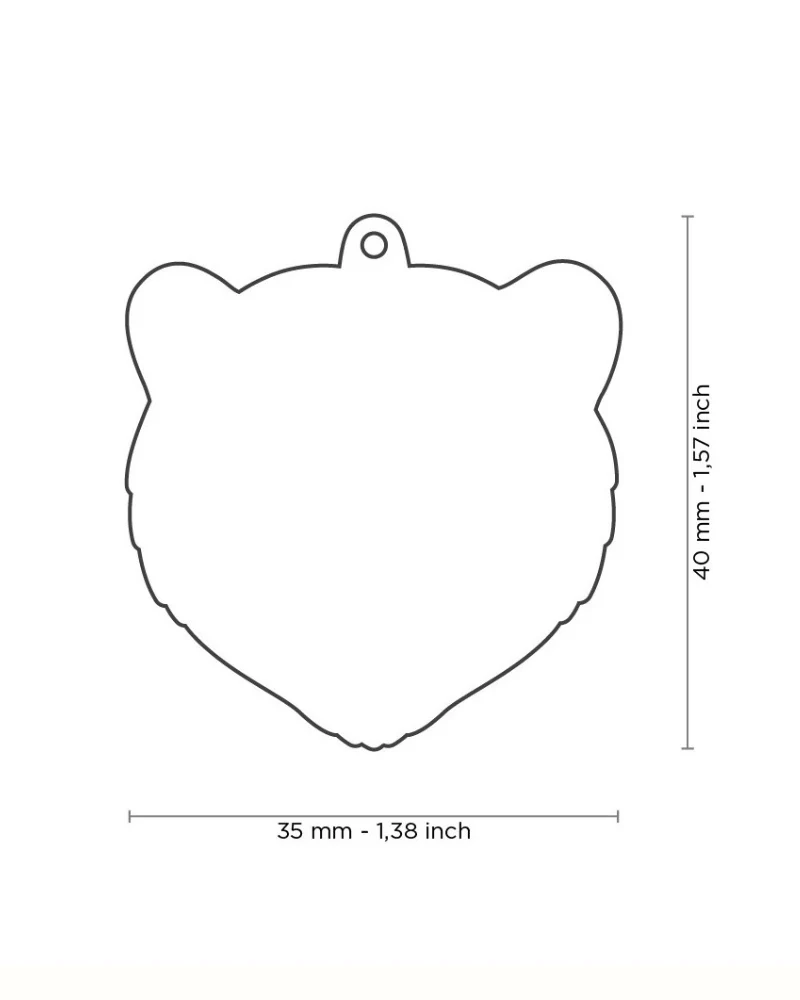 Brown Bear Custom Pet ID Tag - Image 2