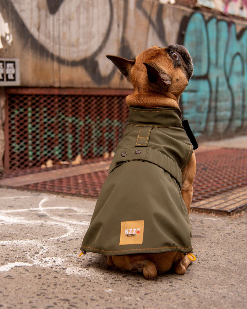 Brownie Waterproof Raincoat in Olive - Image 2