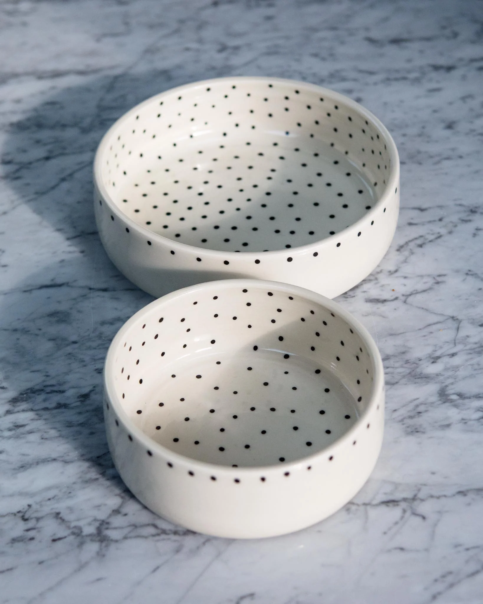 Dots Dog Bowl in Black + White (Dog & Co. Exclusive)