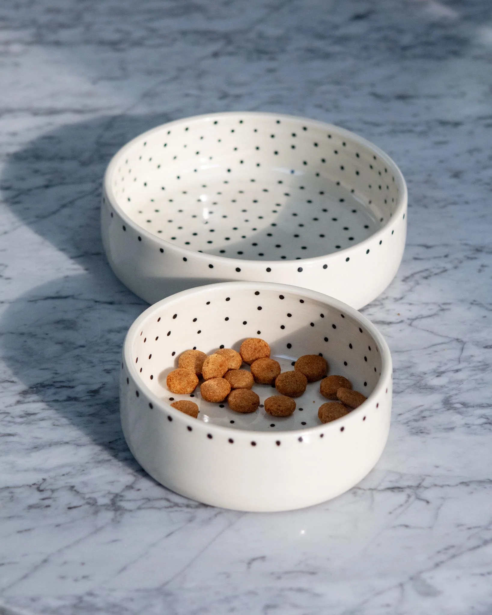 Dots Dog Bowl in Black + White (Dog & Co. Exclusive) - Image 2