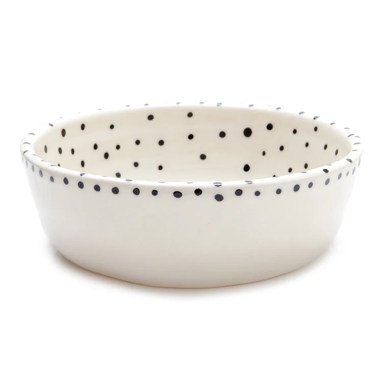 Dots Dog Bowl in Black + White (Dog & Co. Exclusive) - Image 5