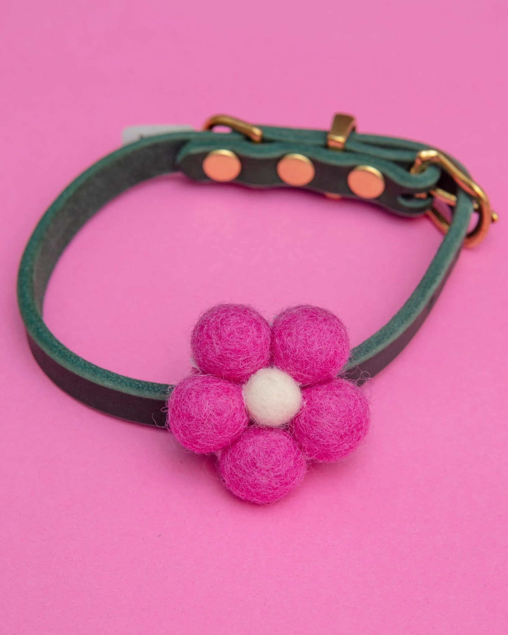 Bubble Dog Collar Flower in Pink (Made in the USA) - Image 2