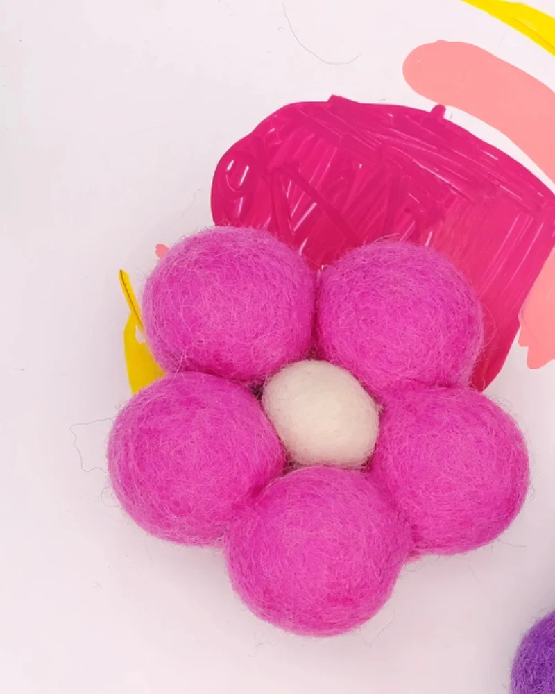 Bubble Dog Collar Flower in Pink (Made in the USA) - Image 3