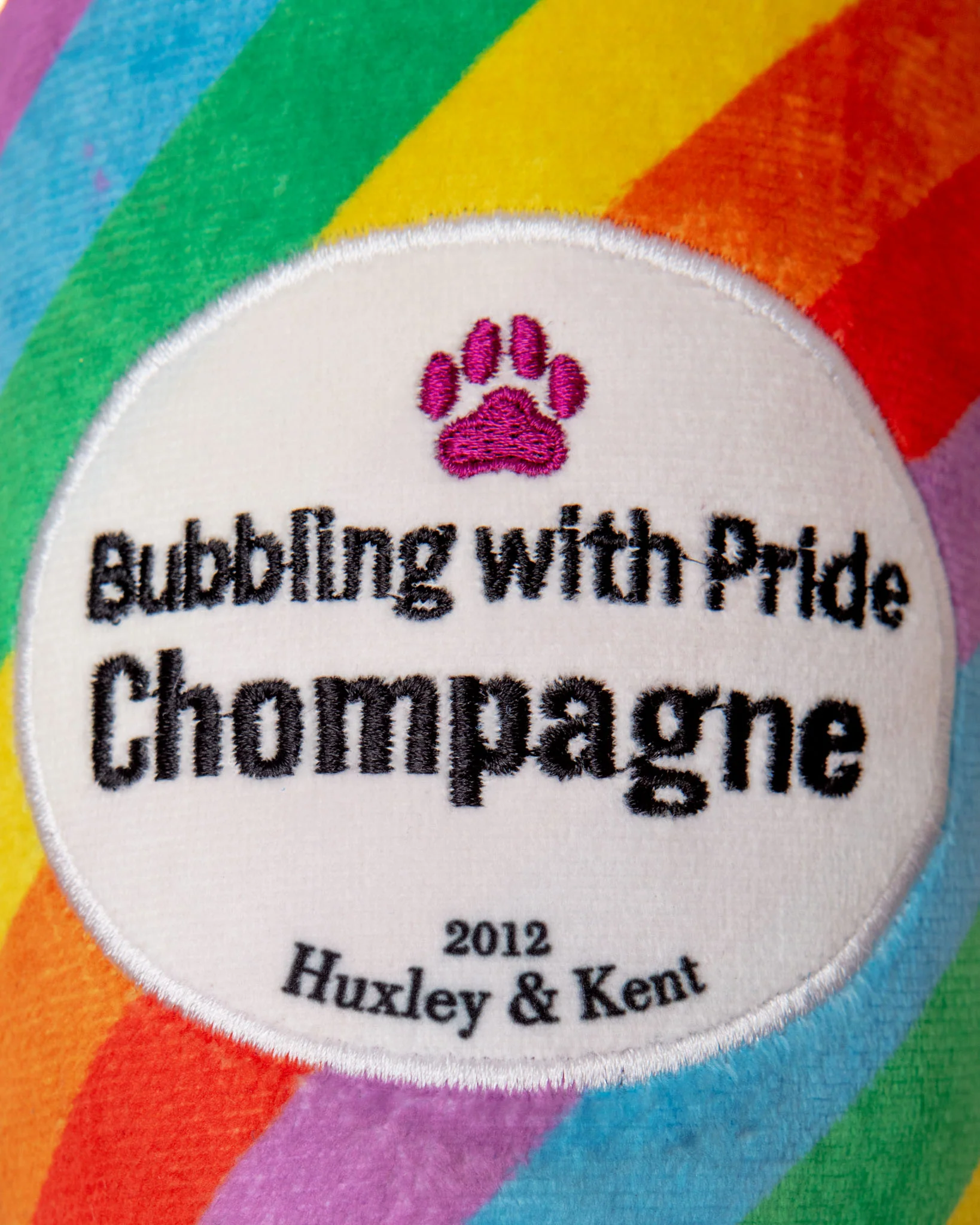 Bubbling With Pride Chompagne Squeaky Plush Dog Toy (FINAL SALE) - Image 3