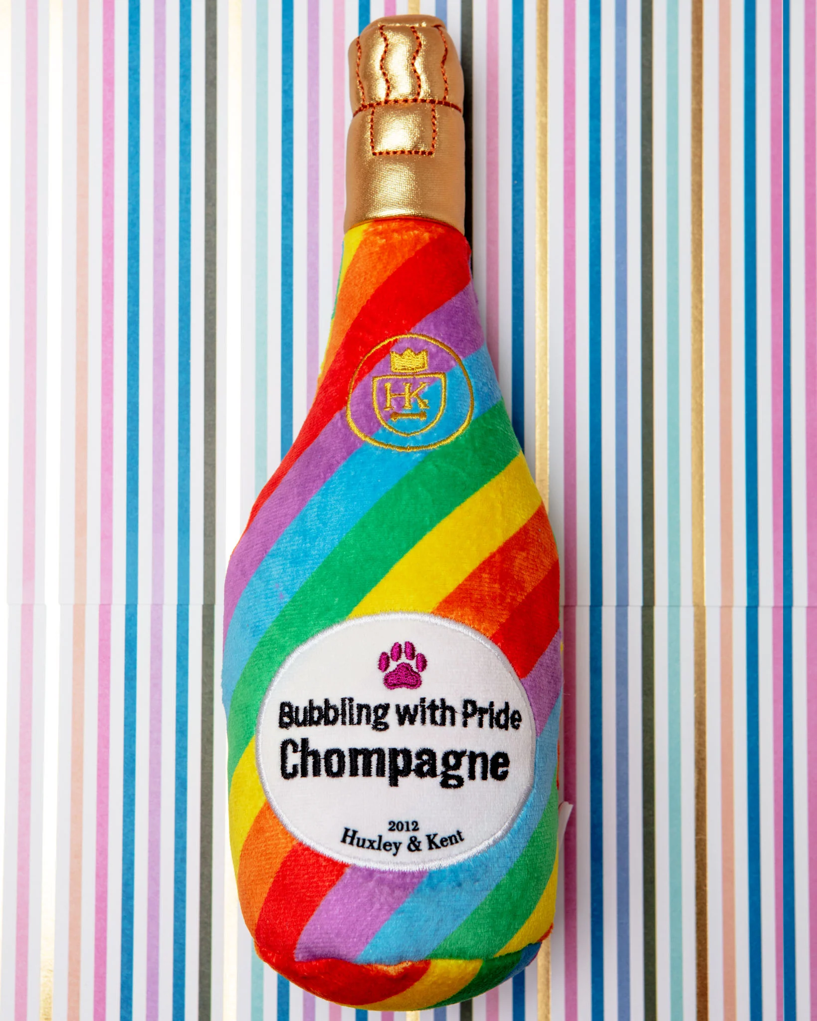 Bubbling With Pride Chompagne Squeaky Plush Dog Toy (FINAL SALE) - Image 4