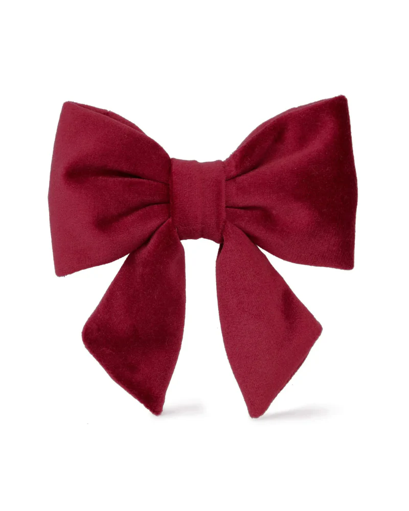 Burgundy Velvet Sailor Dog Bow Tie - Image 2