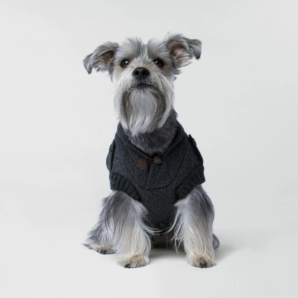 CANADA POOCH | Cargo Cardigan Sweater in Charcoal - Image 2