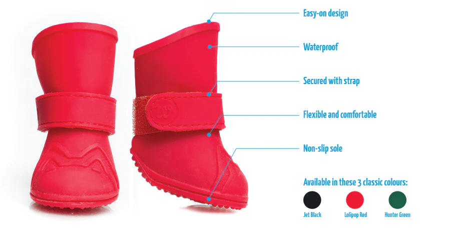 CANADA POOCH | Fleeced Lined Wellies Boot in Red (BIG DOG SALE) - Image 4