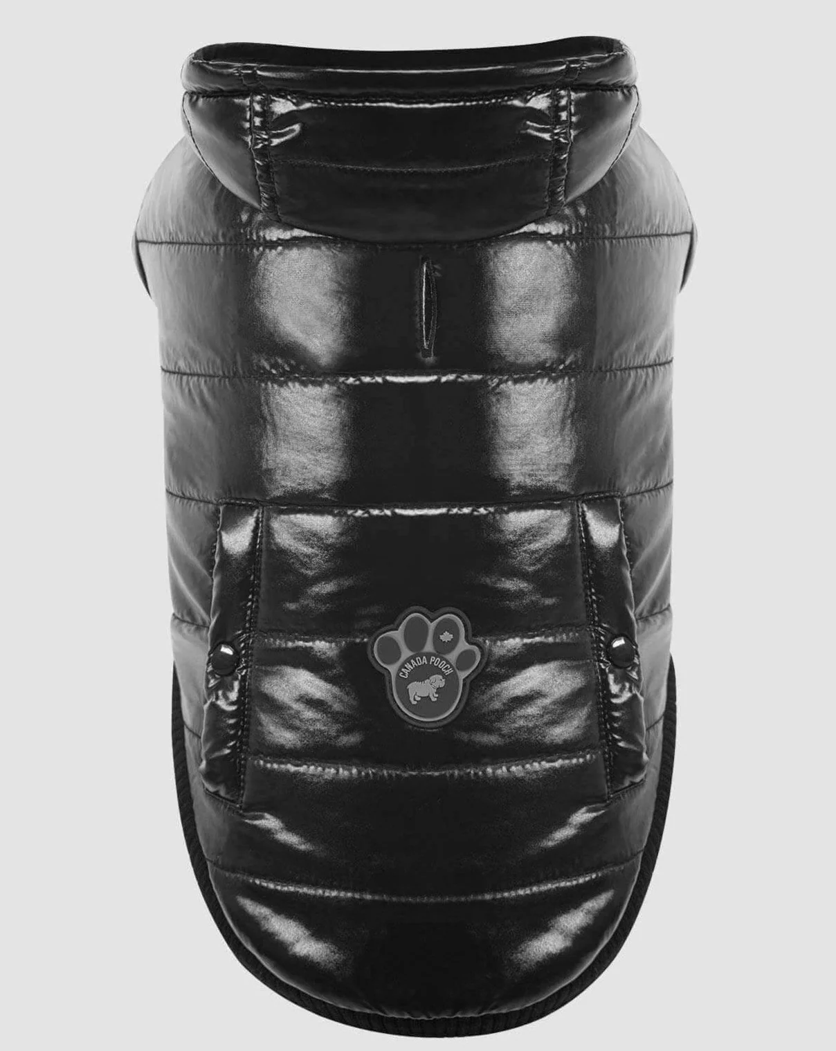 Shiny Puffer Dog Coat in Black (FINAL SALE) - Image 2