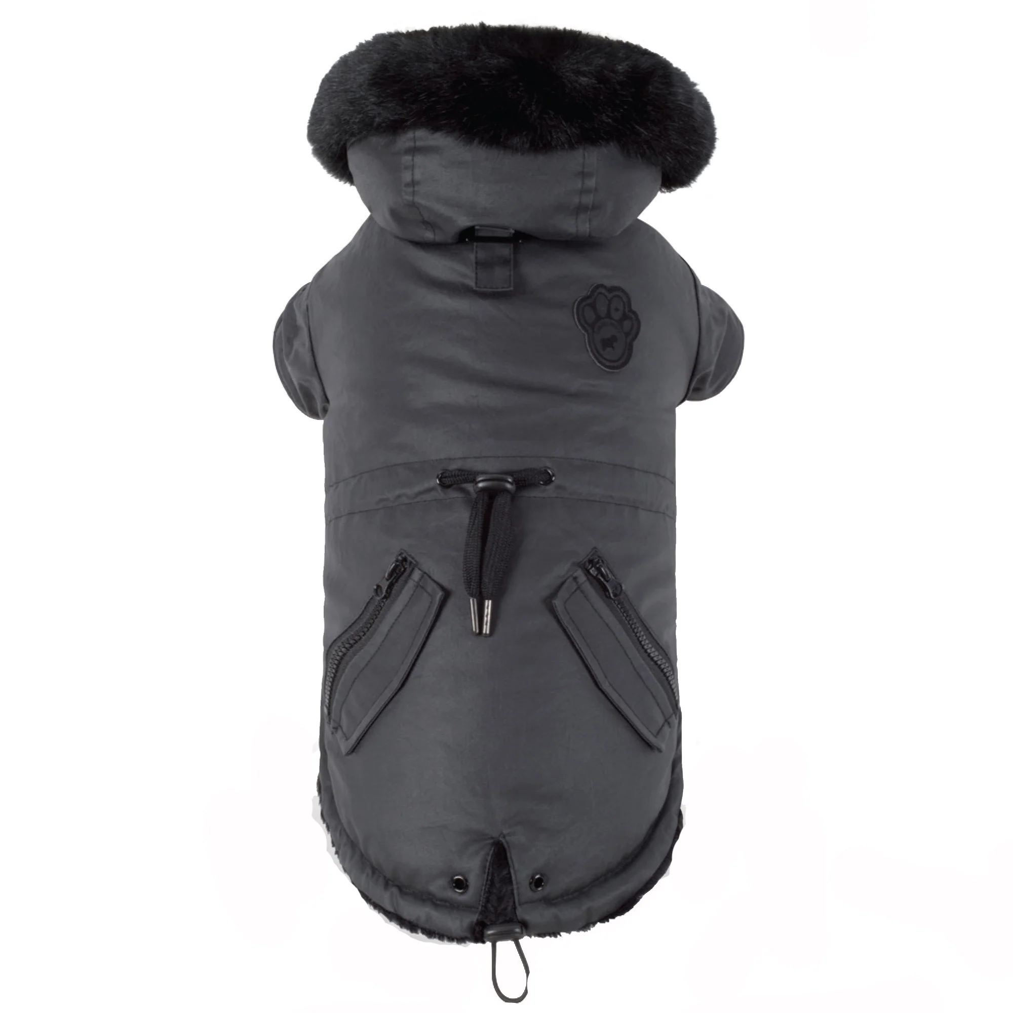 Urban Wax Dog Parka in Black - Image 3