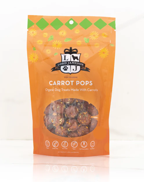 Carrot Pops Organic Dog Treats (Made in the USA) - Image 2