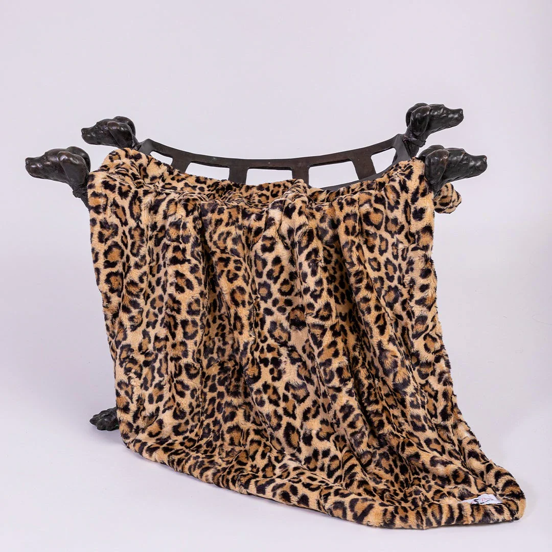 Cashmere Collection Faux-Fur Dog Bed in Leopard (Custom/Direct-Ship) (Made in the USA) - Image 5