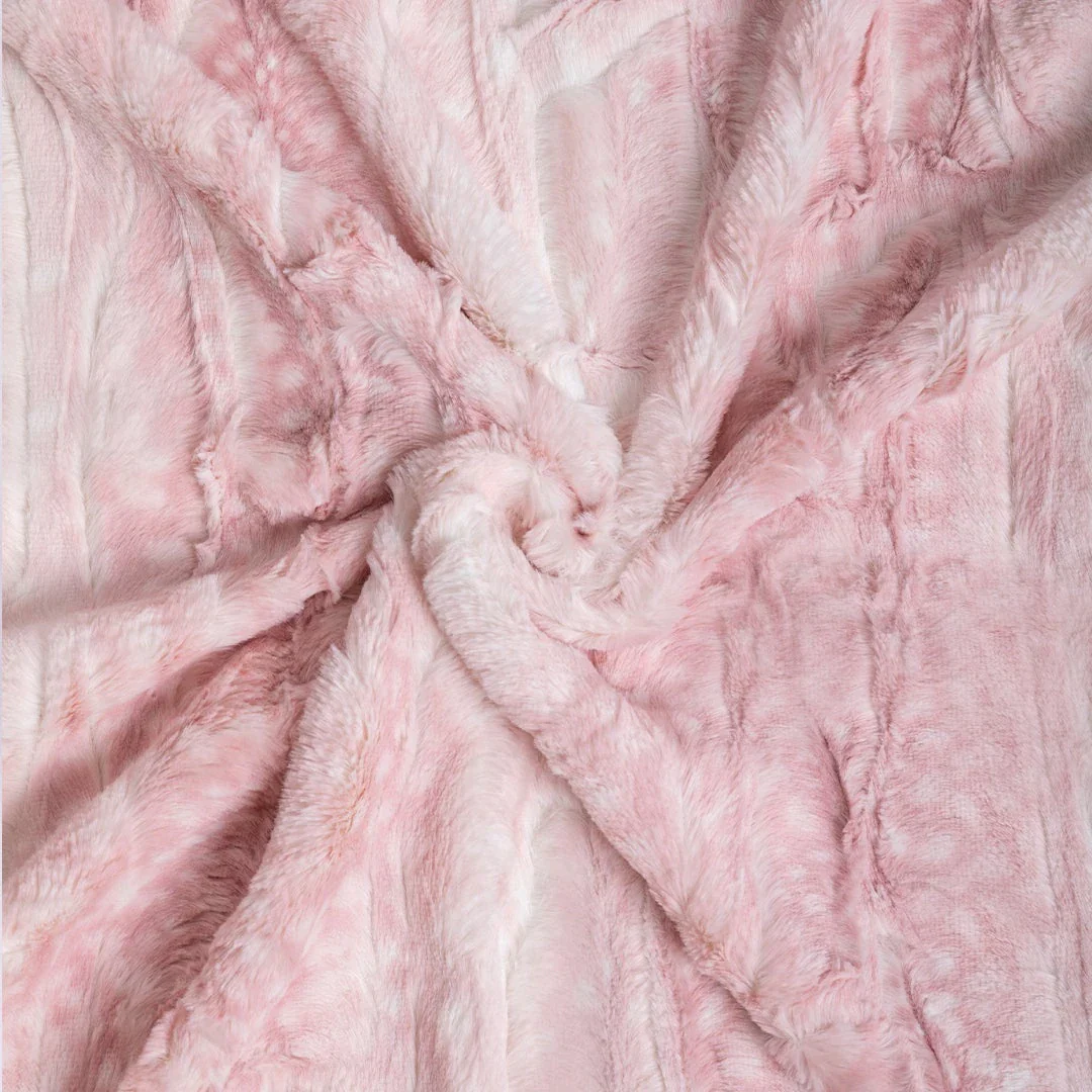 Cashmere Collection Faux-Fur Dog Bed in Pink Fawn (Custom/Direct-Ship) (Made in the USA) - Image 4