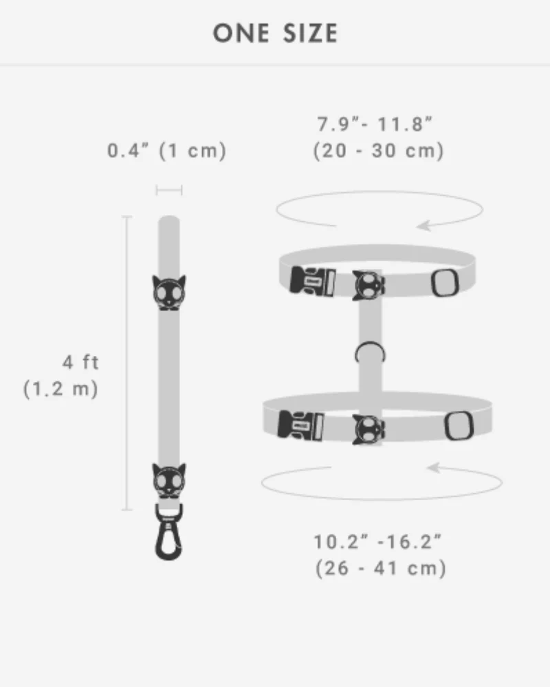 Cat Harness with Leash in Moss - Image 3