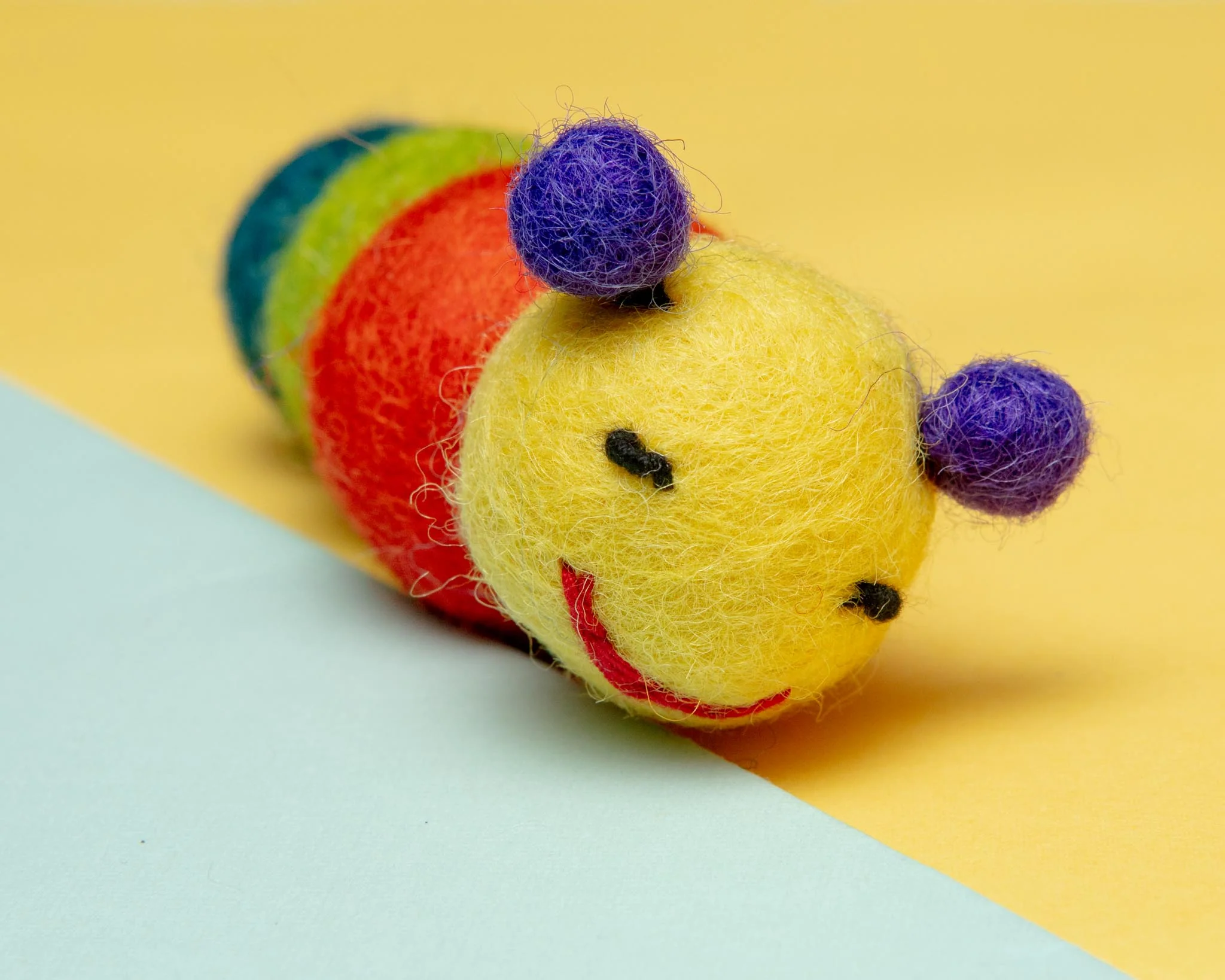 Caterpillar & Butterfly Wool Cat Toy (2-Pack) - Image 3