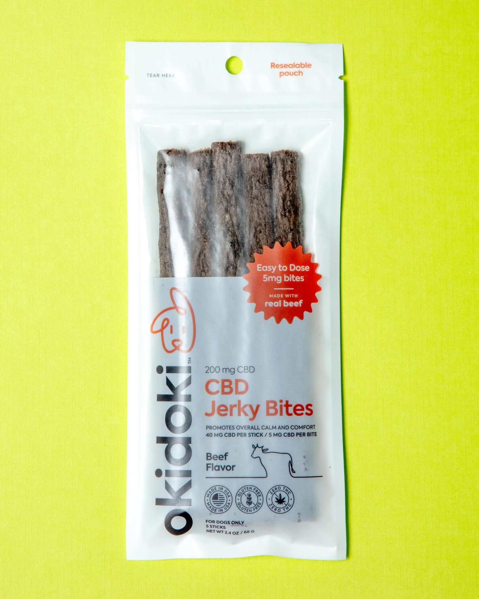 CBD Jerky Bites in Beef Flavor (200 mg Five Pack) (Made in the USA)