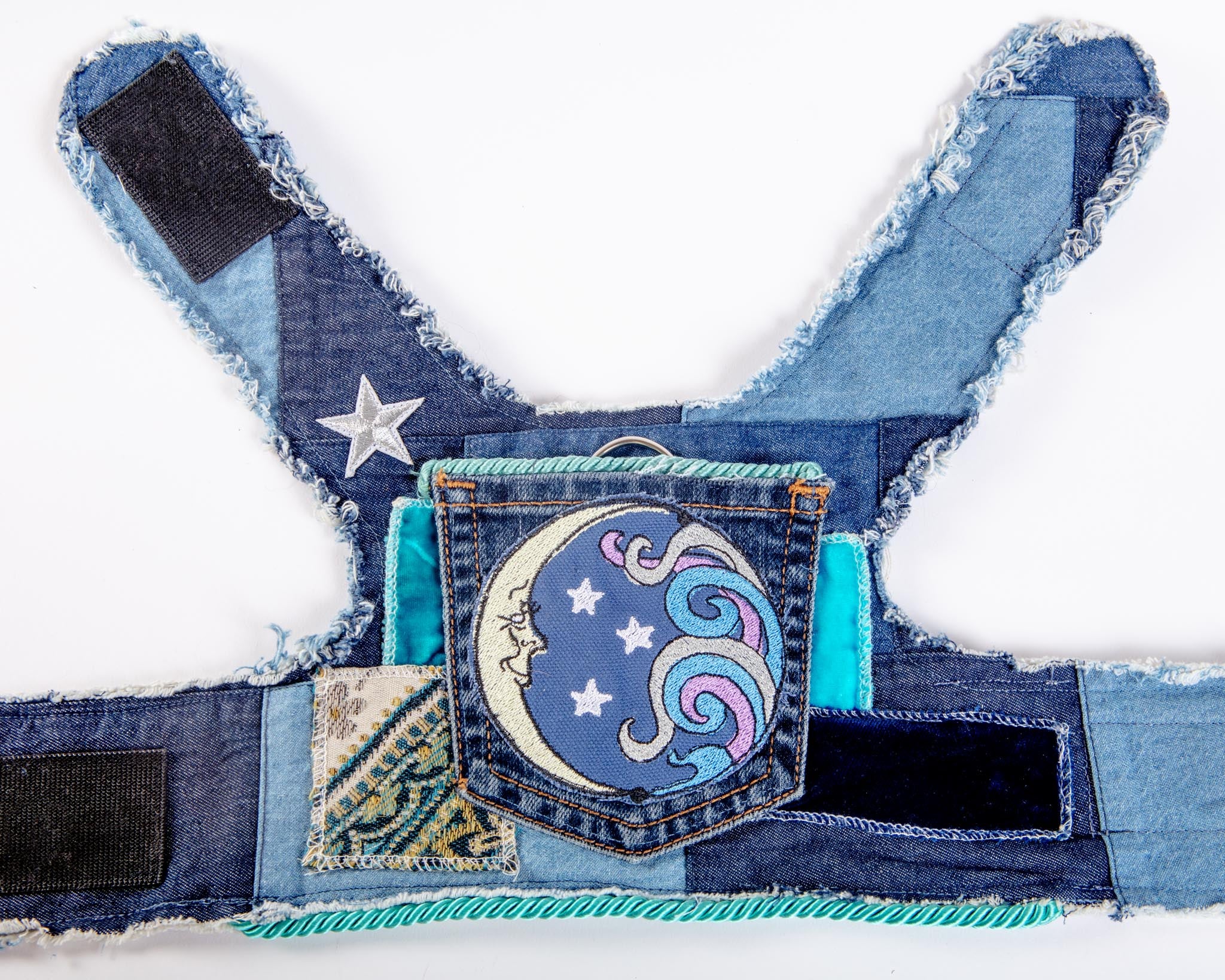Celestial Denim Harness Vest for Dogs (Made in the USA) (FINAL SALE) - Image 4