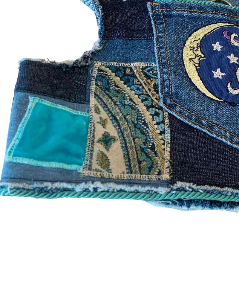 Celestial Denim Harness Vest for Dogs (Made in the USA) (FINAL SALE) - Image 6
