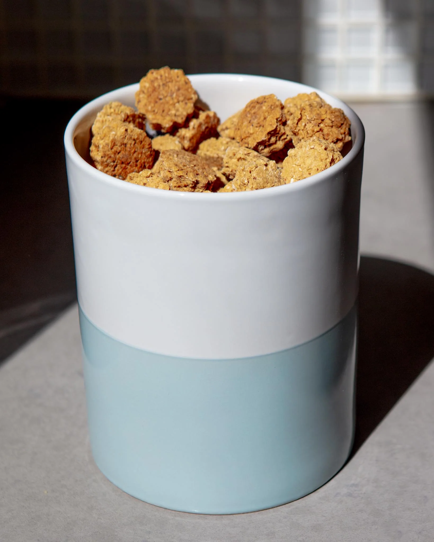 Ceramic Dog Treat Jar Dipped Color in Cloud - Image 5