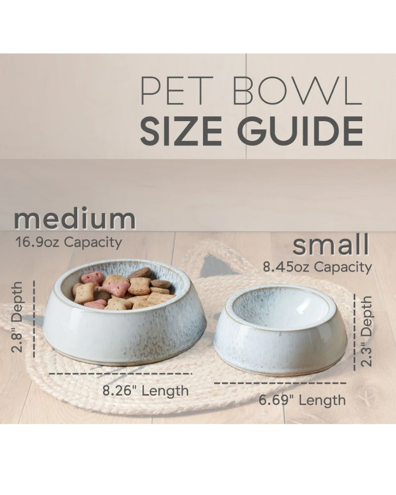 Ceramic Pet Bowl in Kiln White (Made in England) - Image 4